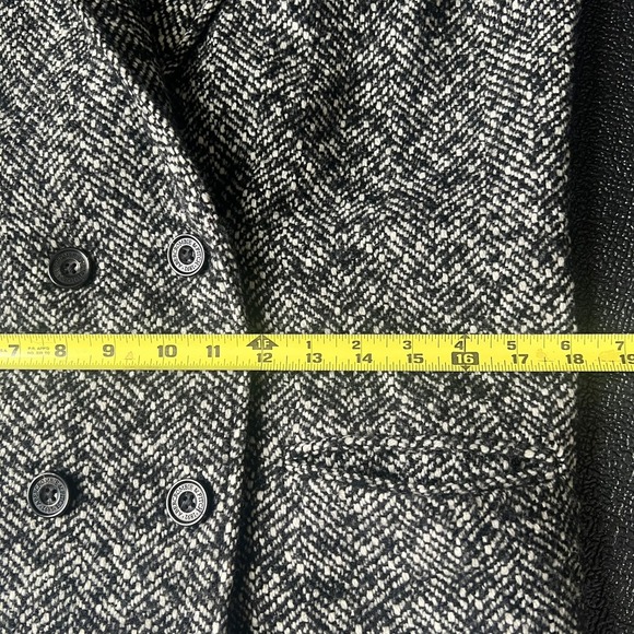 Abercrombie & Fitch Womens Herringbone Wool Alpaca Blend Double Breasted Coat XS - Picture 6 of 10